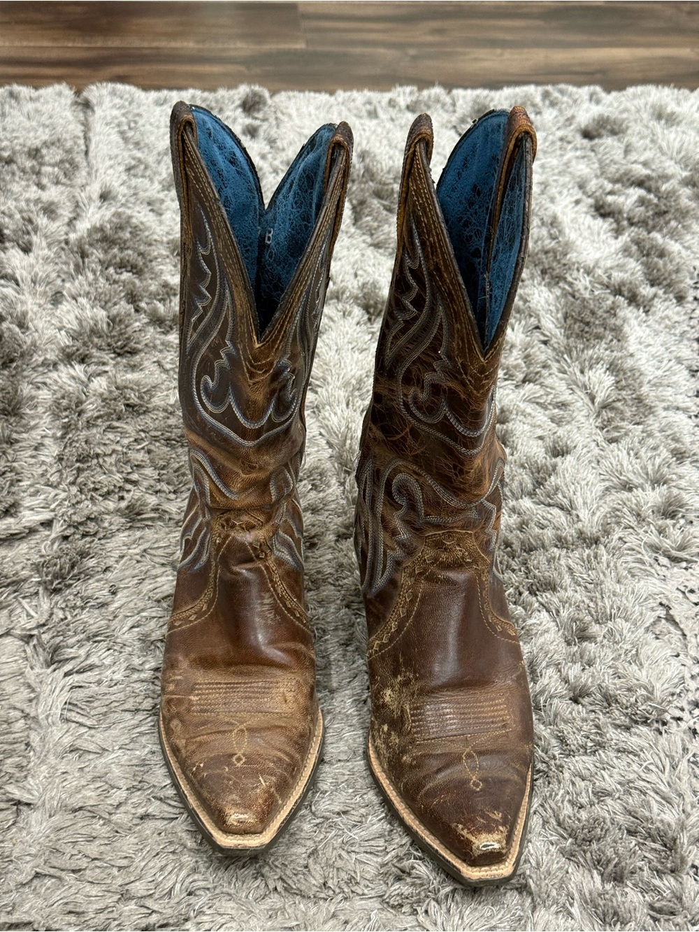 Womens Ariat Legend 10001046 Leather Pull-On Cowgirl Western Boot SZ 7B Brown